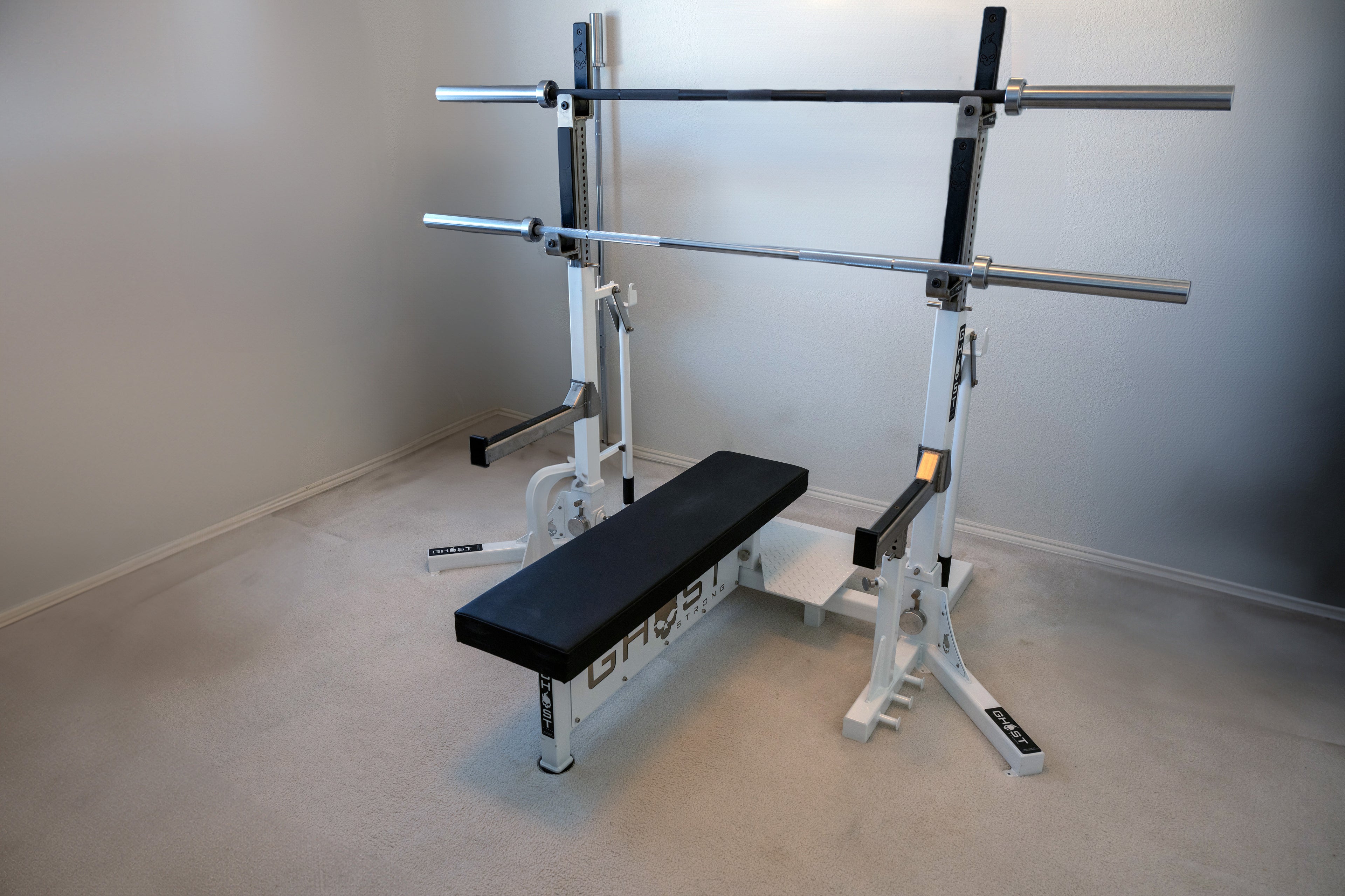 Spotter Arm Protectors - Rogue Fitness Ghost Combo Rack HD