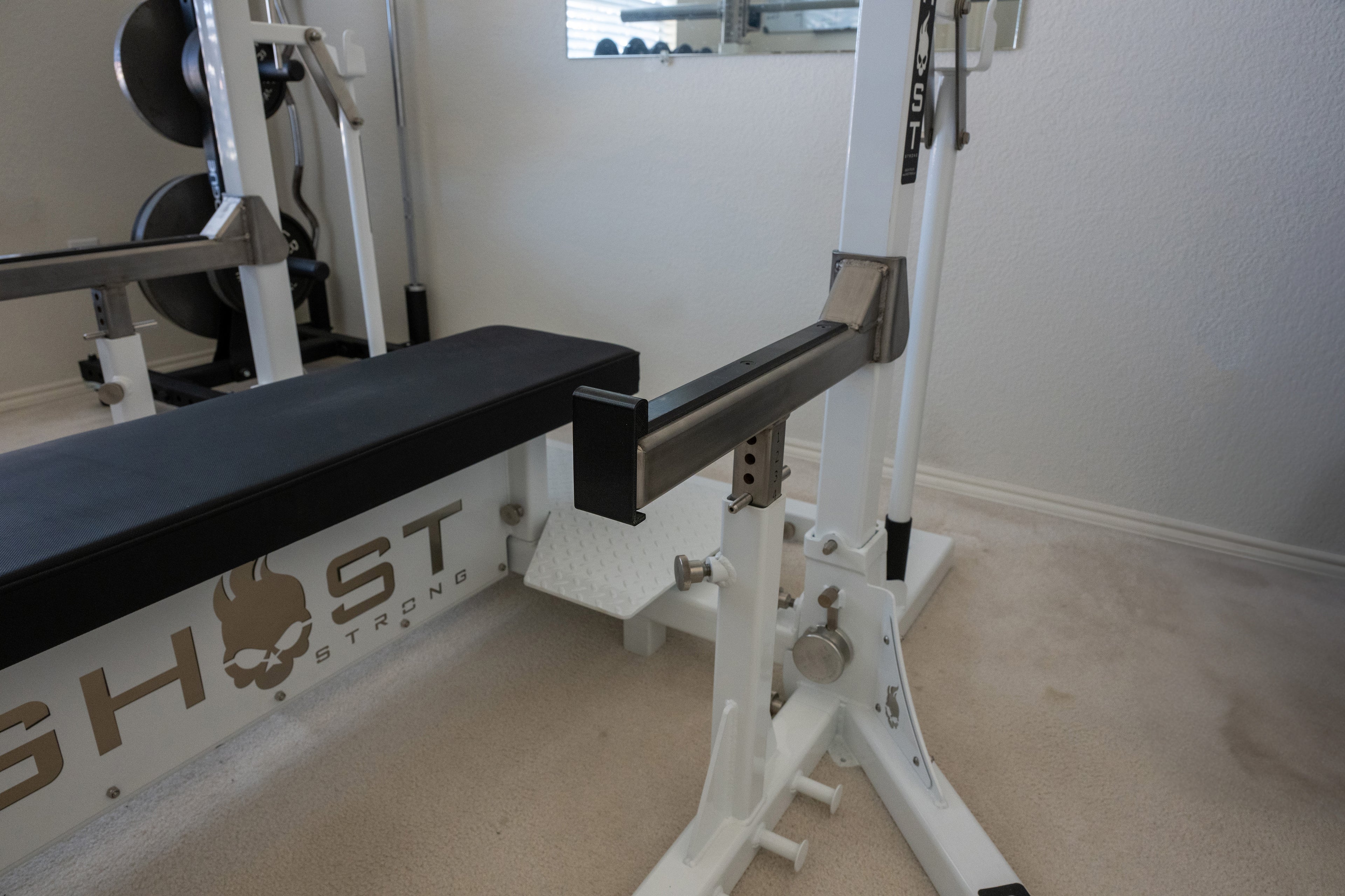 Spotter Arm Protectors - Rogue Fitness Ghost Combo Rack HD