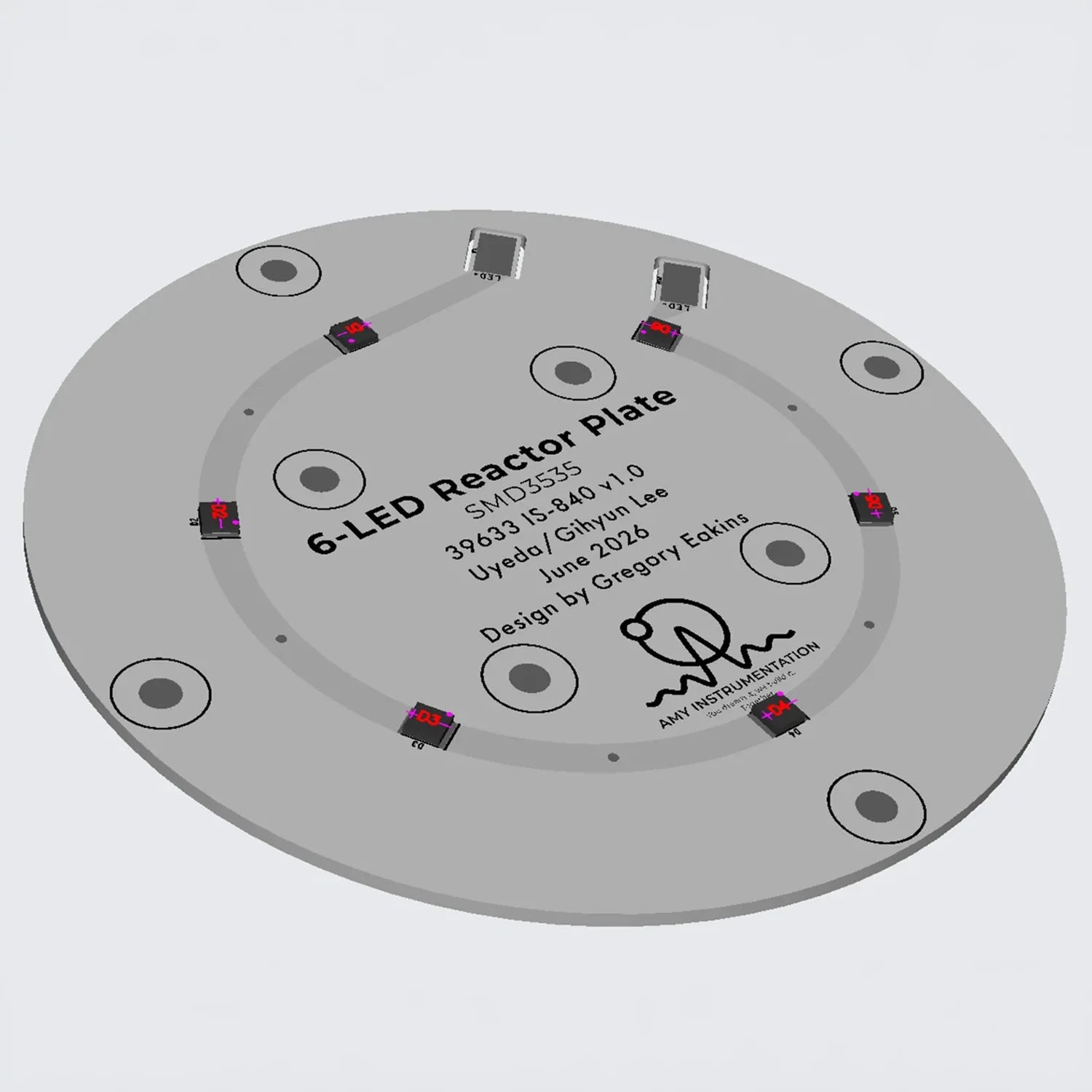 LED Photoreactor Light Panel - Ø100mm - 395nm