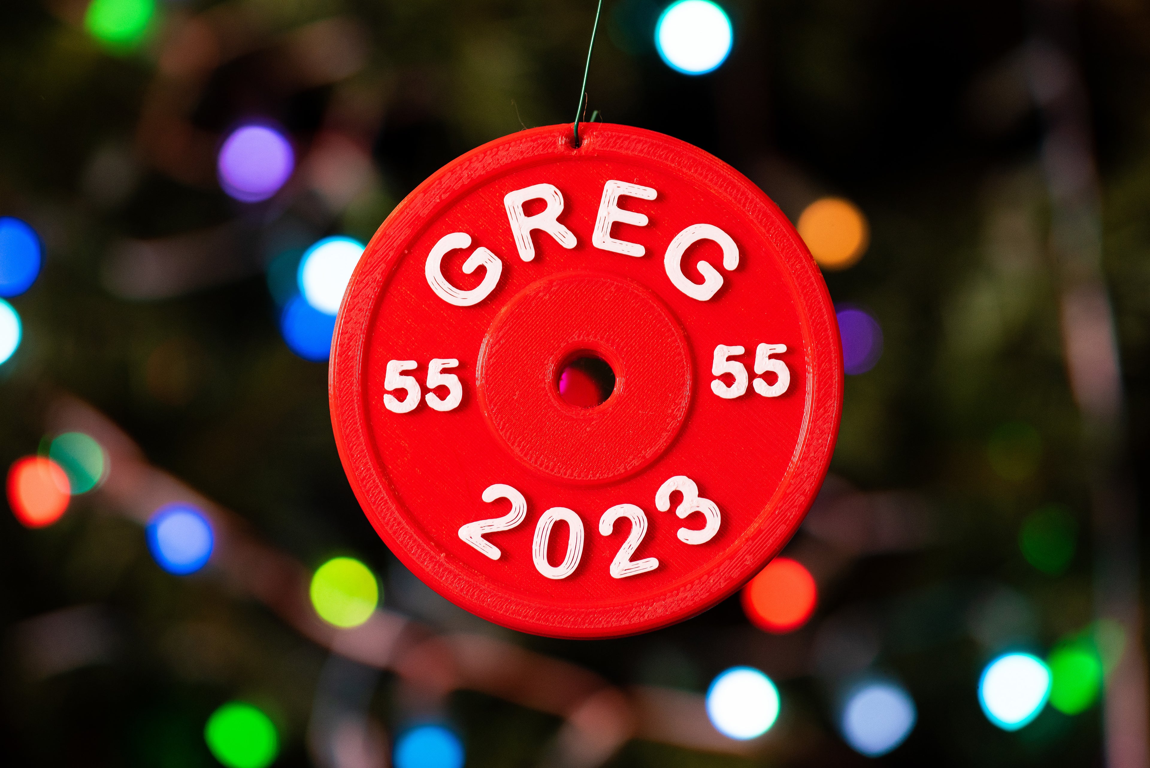 Weight Plate Ornament - Custom