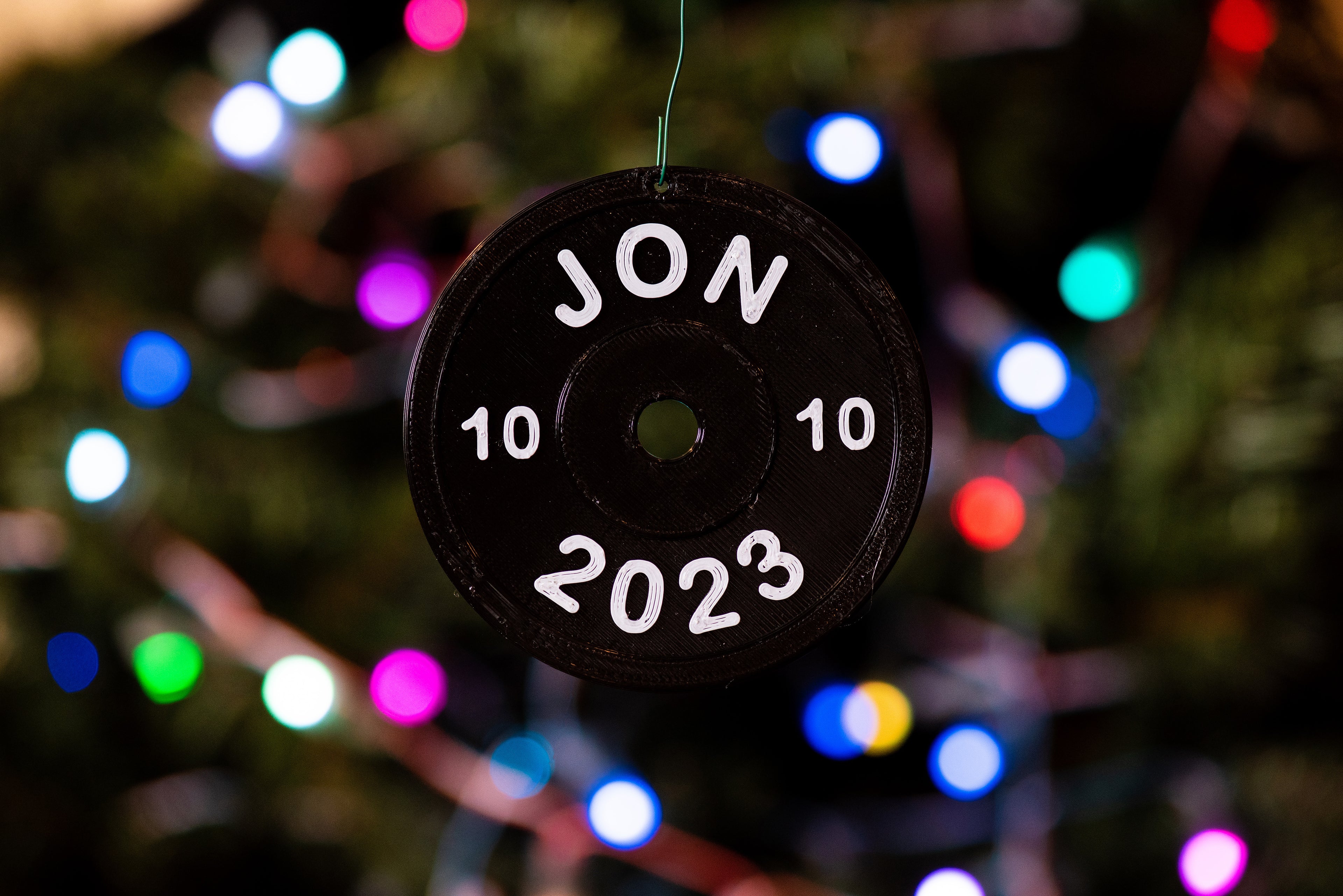Weight Plate Ornament - Custom